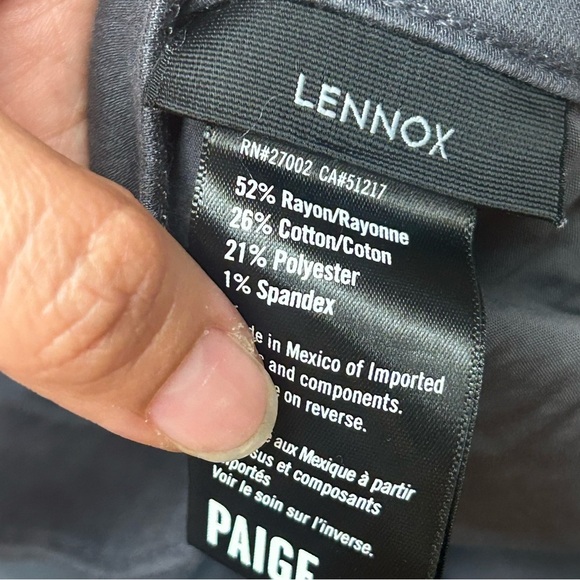 PAIGE Men's Charcoal Lennox Skinny Jeans - Picture 5 of 6